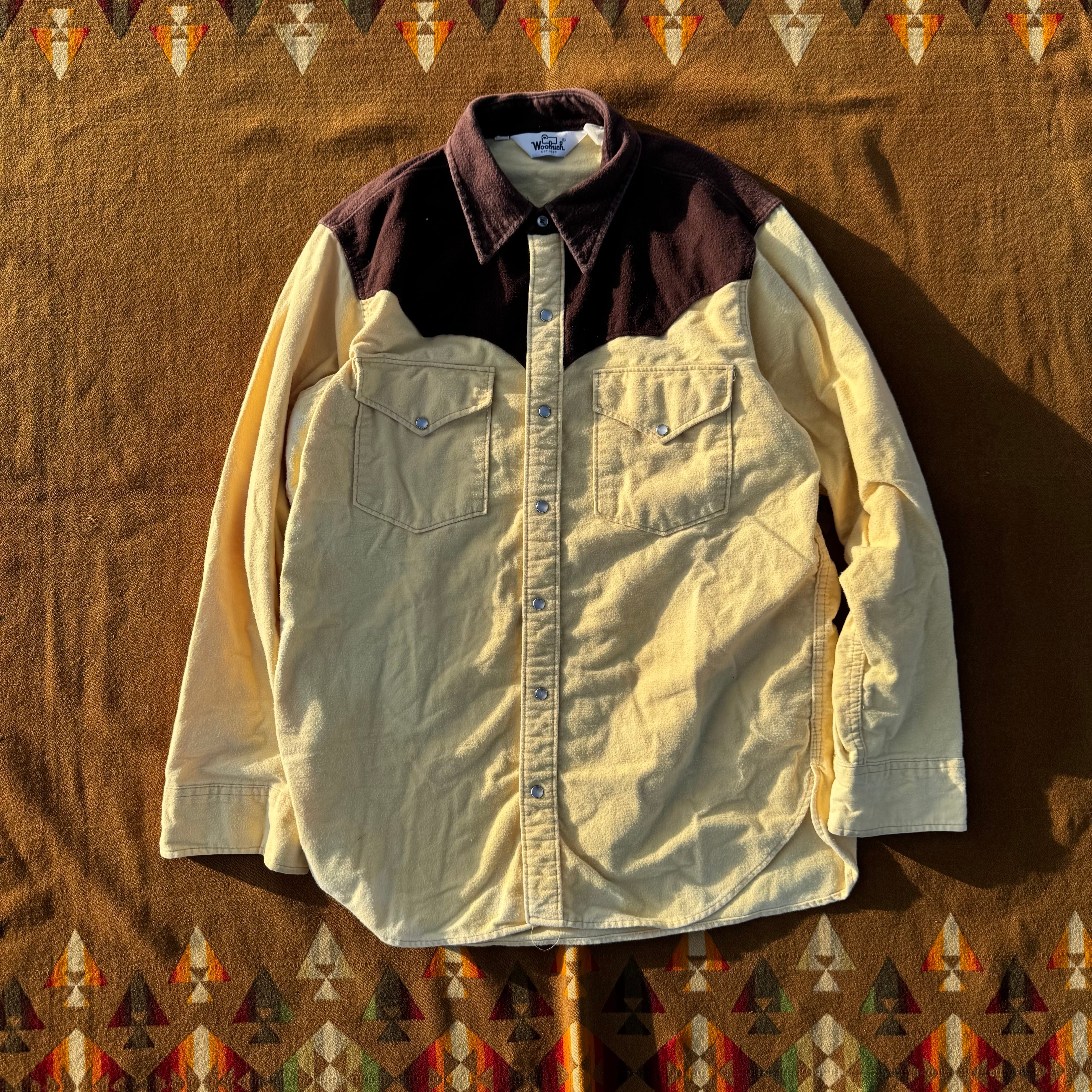 Vintage "Woolrich" Western Chamois Shirt/ Brown L