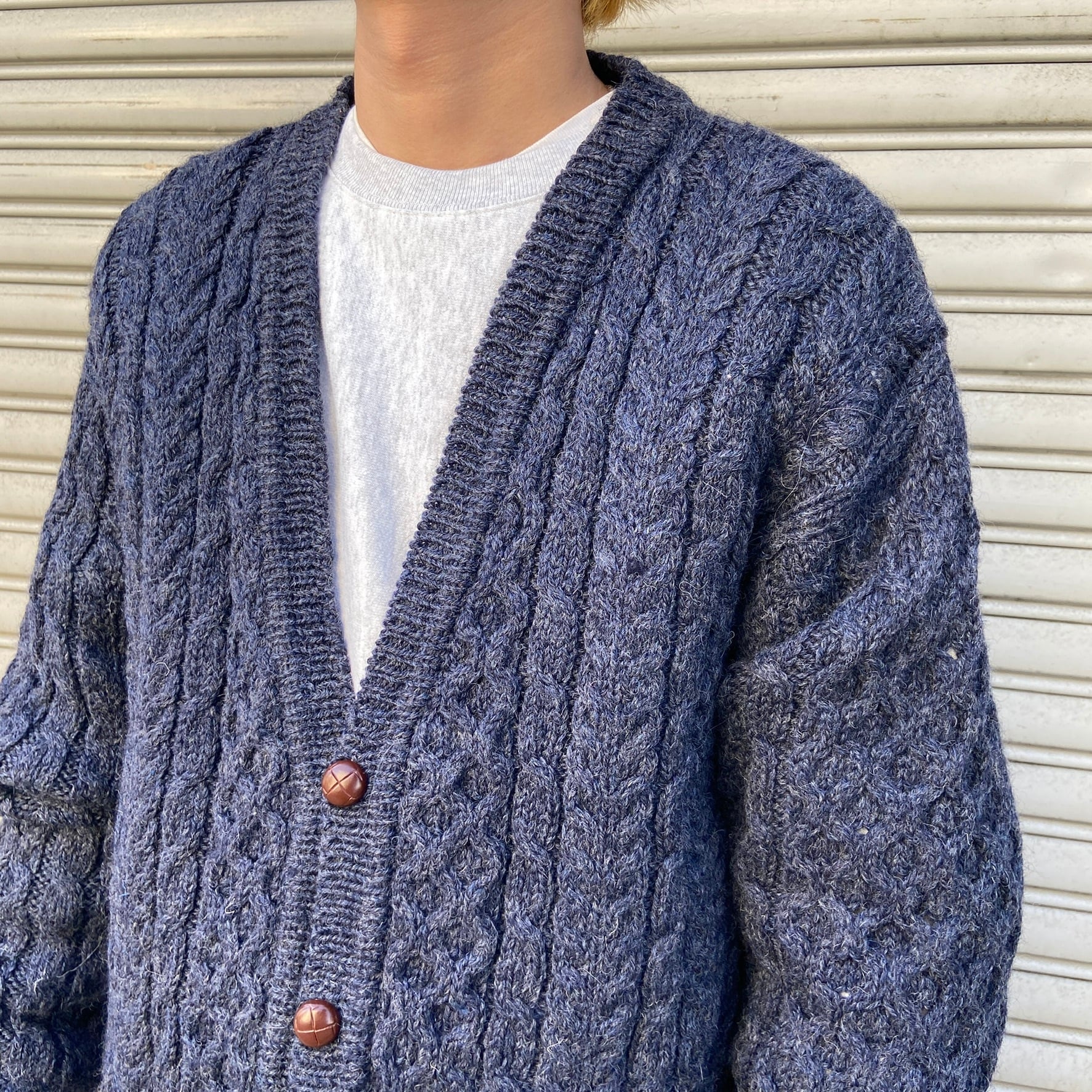 送料無料』L.L.bean エルエルビーン フィッシャーマンカーディガン 90s  