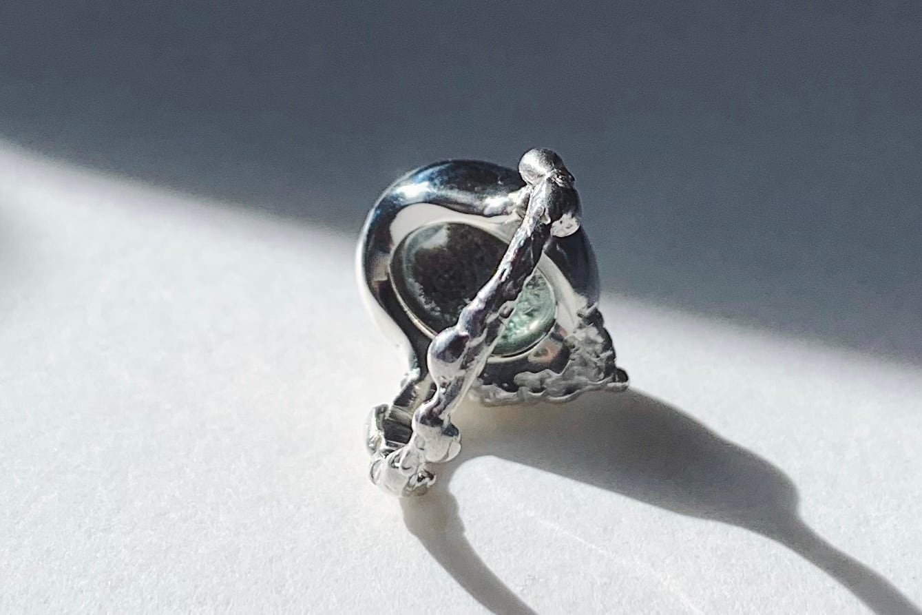 狭間 ガーデンクォーツ リング silver no.290