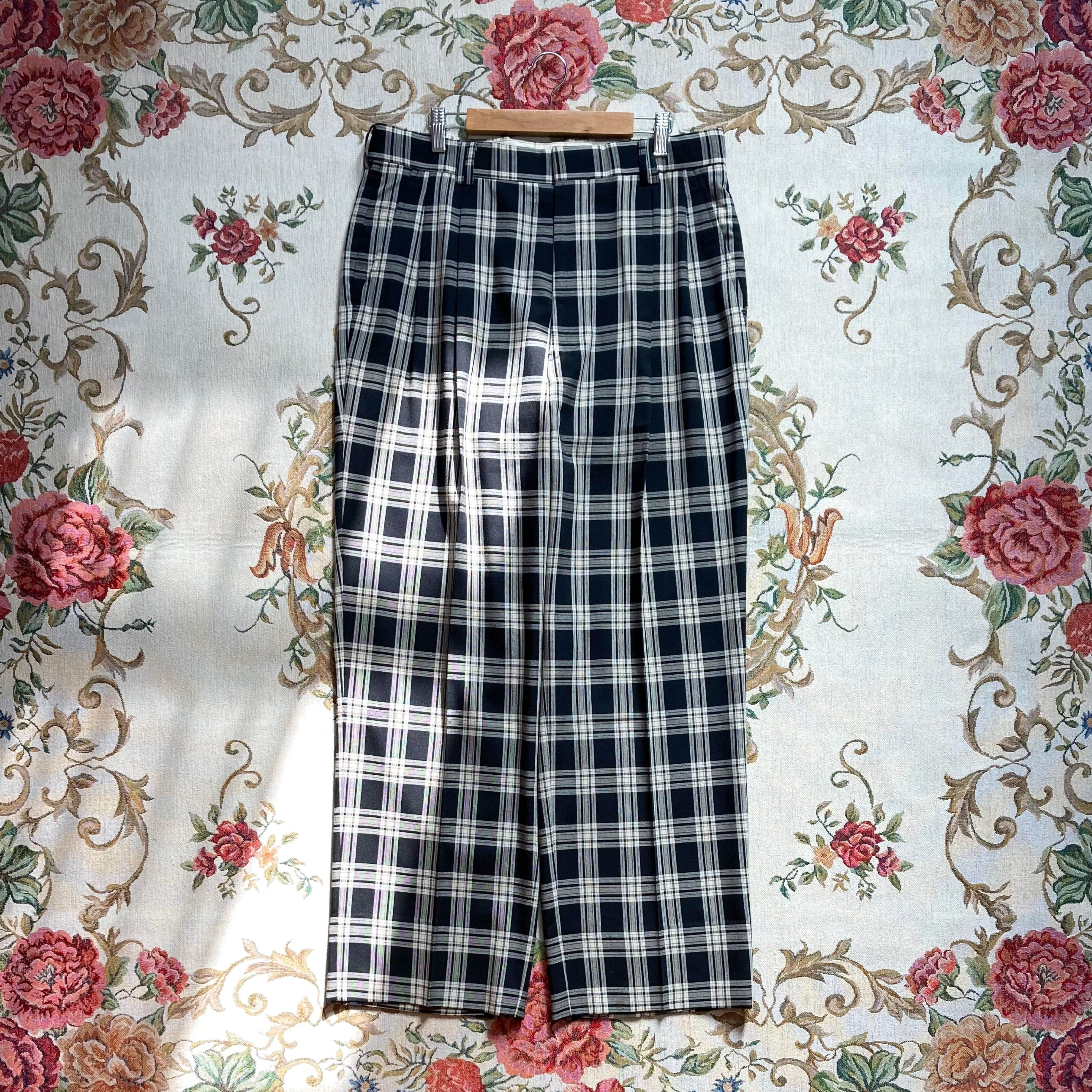 vintage black check pants【YouTube着用】
