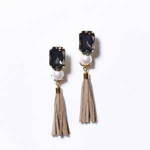 CLEA BLACK BIJOU TASSEL EARRINGS