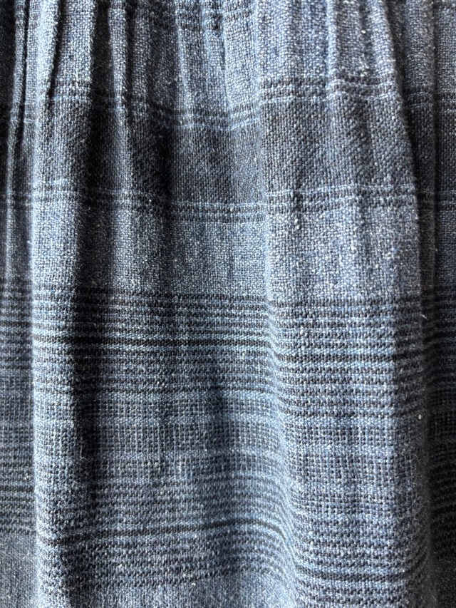 モン族スカート 039 ロング 藍染 bamiオリジナルパターン