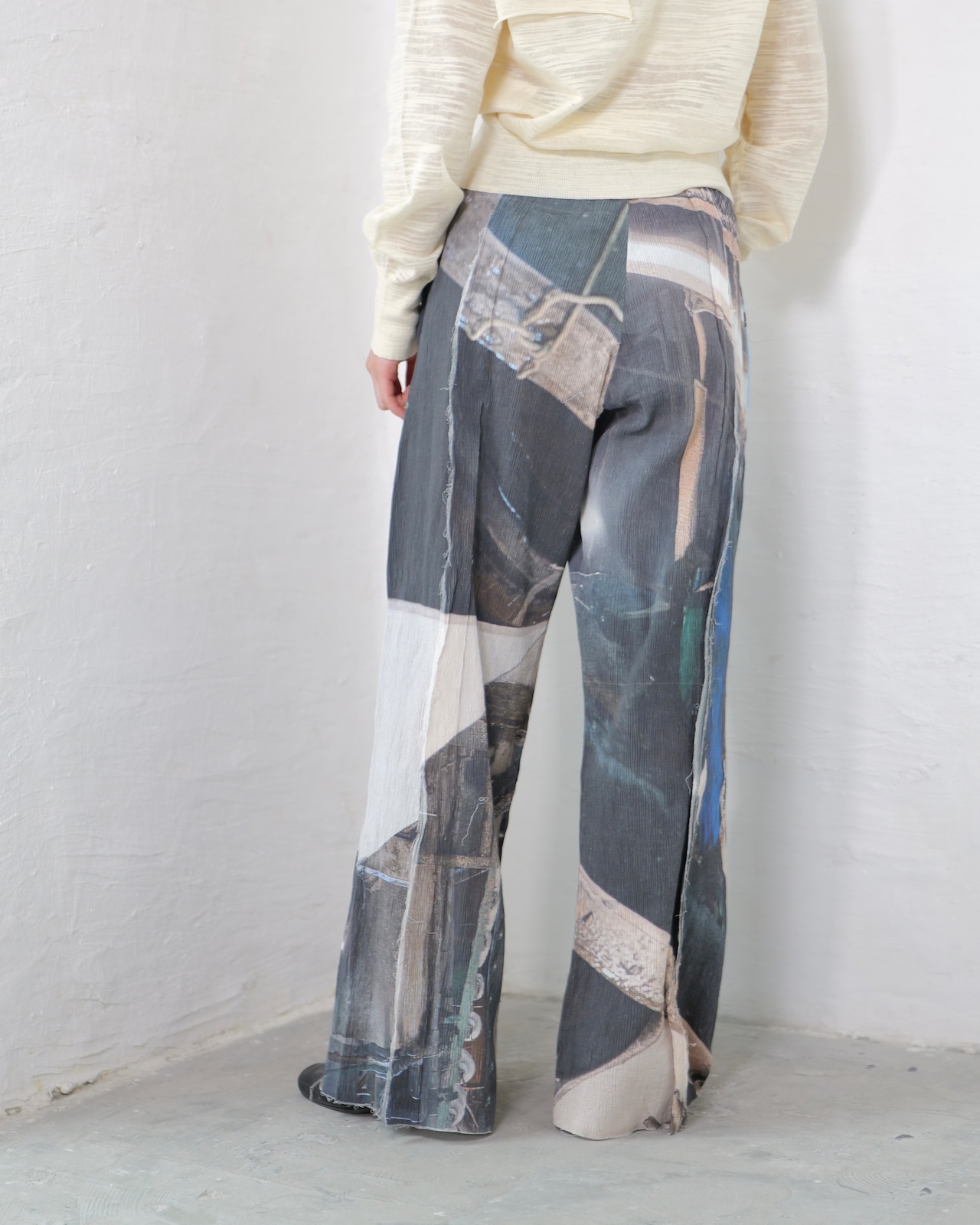 kotoha yokozawa - Graphic Yoryu Pants :Mono Coil|グラフィック楊柳/風景プリント/size 4