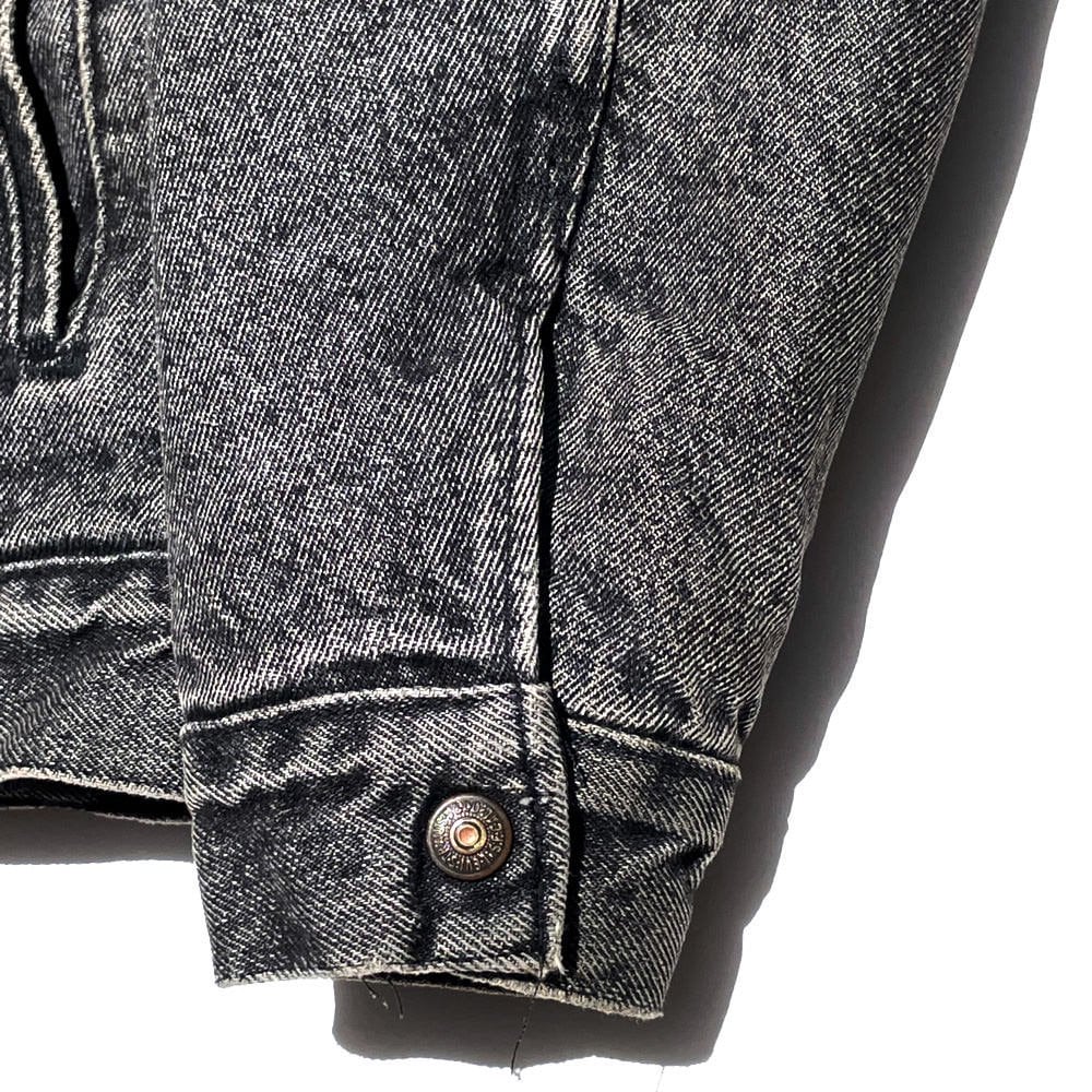 Levis [Levis 70609-4858 Made In USA] Boa Lined Black Denim Jacket