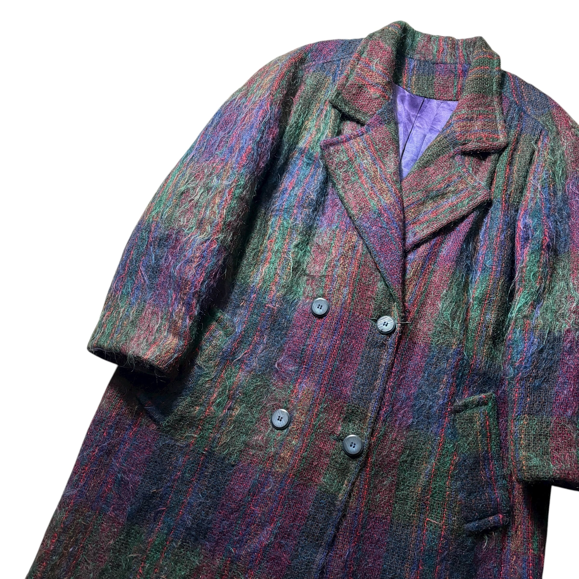 vintage ~1980's mohair wool long coat Made in Canada | NOIR ONLINE