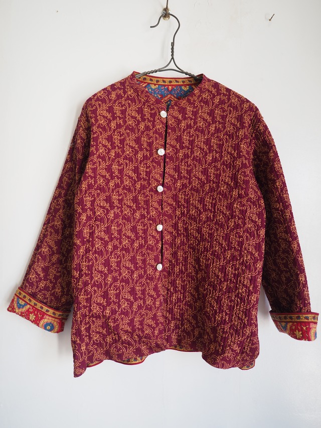 〈NOS〉1990’s INDIA ORVIS reversible quilting jacket／S