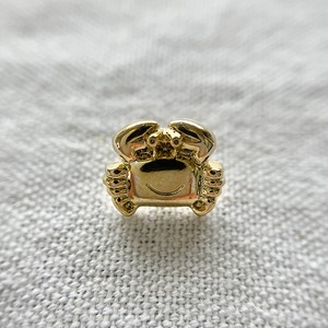 ●『2個セット』カニ(ゴールド)14.5㎜