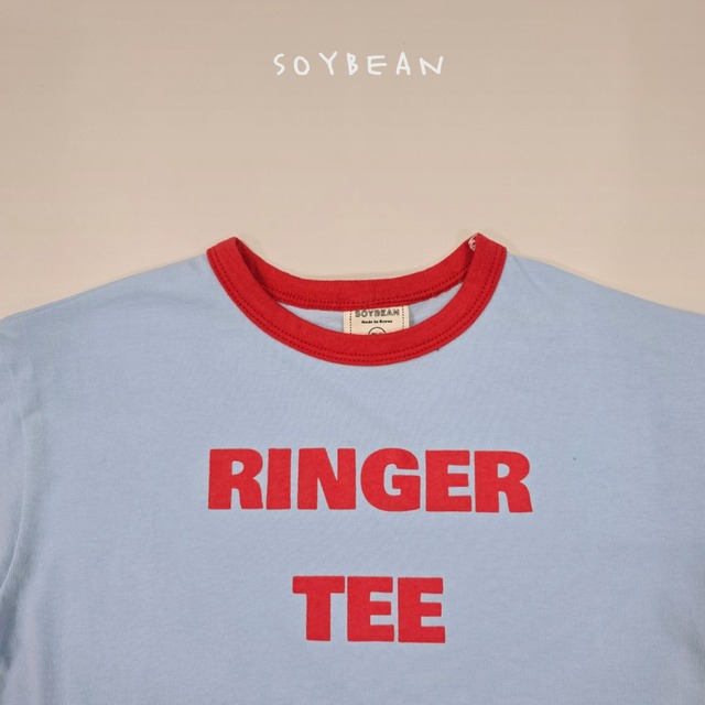 《送料無料》予約:リンガー七分袖T【soybean】※ジュニアサイズ