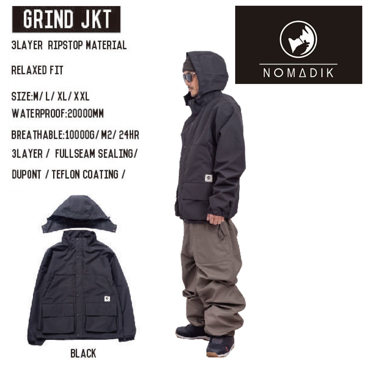 23-24 NOMADIK GRIND JKT 予約モデル スノーボード ウェア 