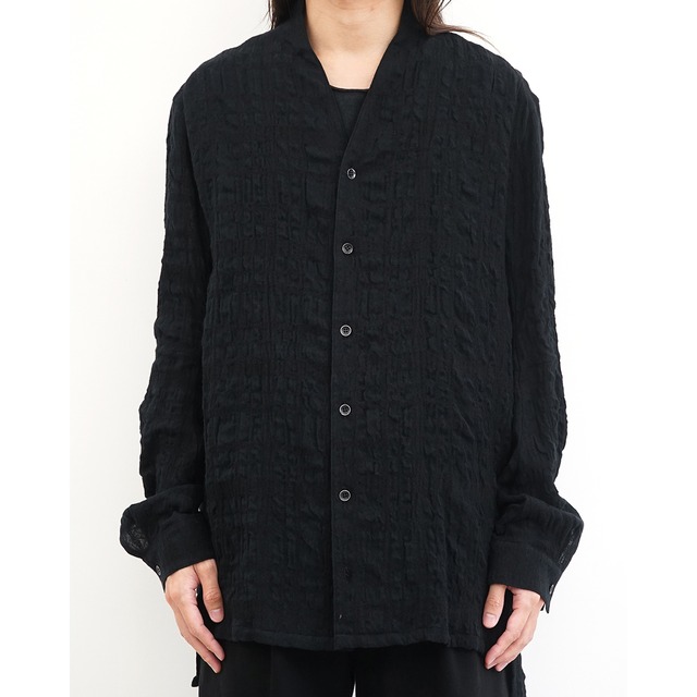 [D.HYGEN] (ディーハイゲン) ST102-0226A Shadow Check Shawl Collar Shirt