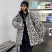 ボアジャケット ボア レオパード フロントジッパー リバーシブル 秋冬 新作 ふわふわ モコモコ オーバーサイズ ルーズシルエット レディース メンズ 男女兼用 ユニセックス 長袖 ハイネック
