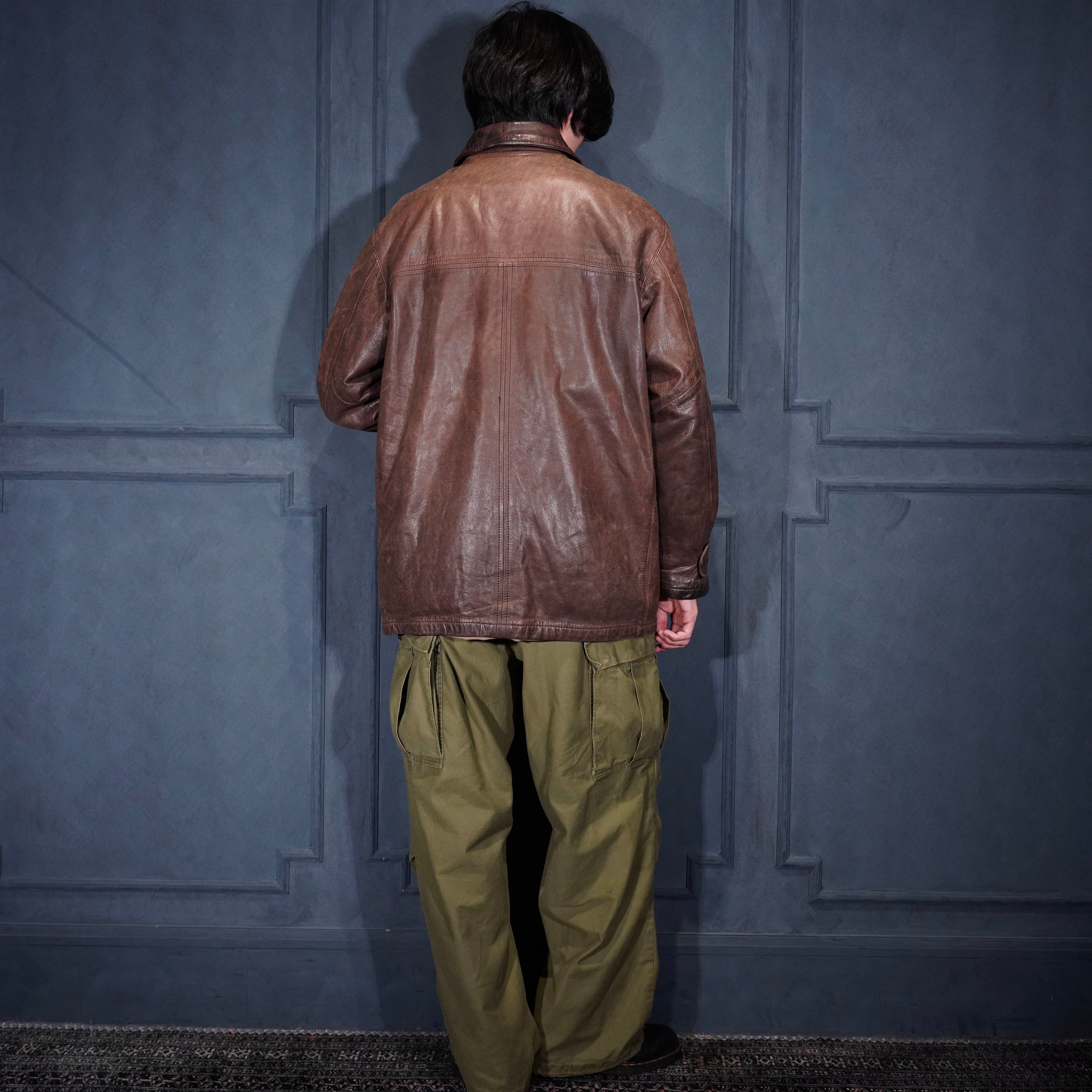 EU VINTAGE HENRY COTTON'S LEATHER COVERALL JACKET/ヨーロッパ古着