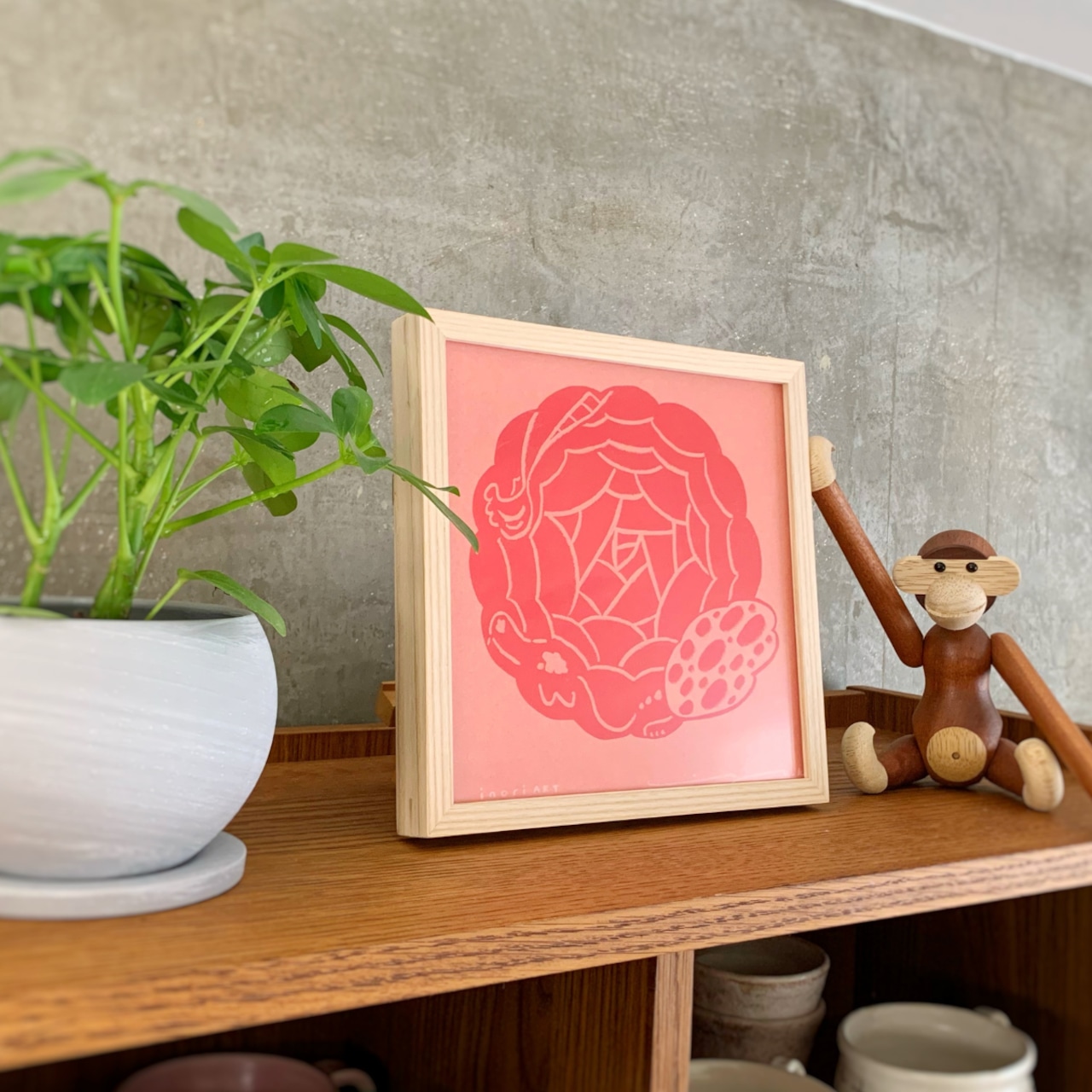 アートポスター 版画 フレーム無し おしゃれ 人気 北欧 風水 玄関 絵 正方形 花 モダン 赤 龍 バラ