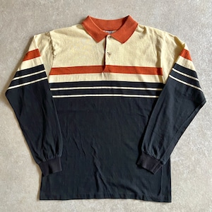 1980s  Campus  L/S  Polo Shirt  L  Made in USA　H732
