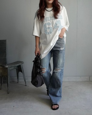 【unused.lab】Sideline denim patch CS/Blue