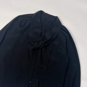 90s GIVENCHY ジバンシィ ボウタイ付き 長袖シャツ ブラウス 12/ブラック レディース ビンテージ