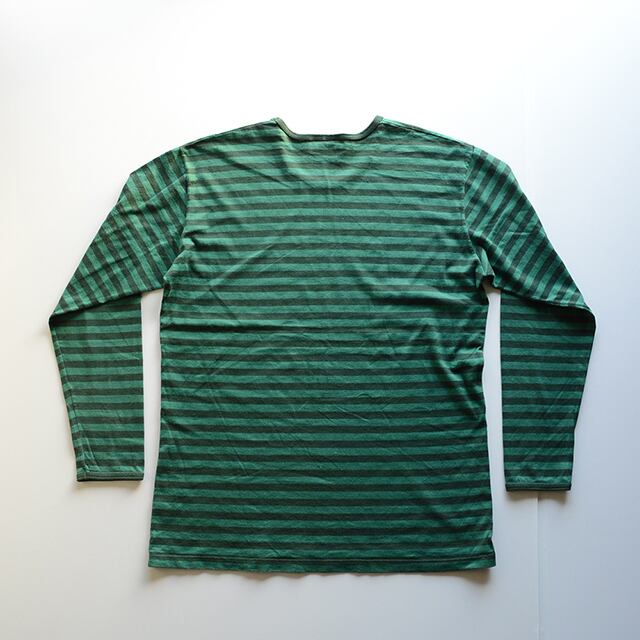 フィンランド製 マリメッコ marimekko ボーダー ロンT 長袖Tシャツ 緑