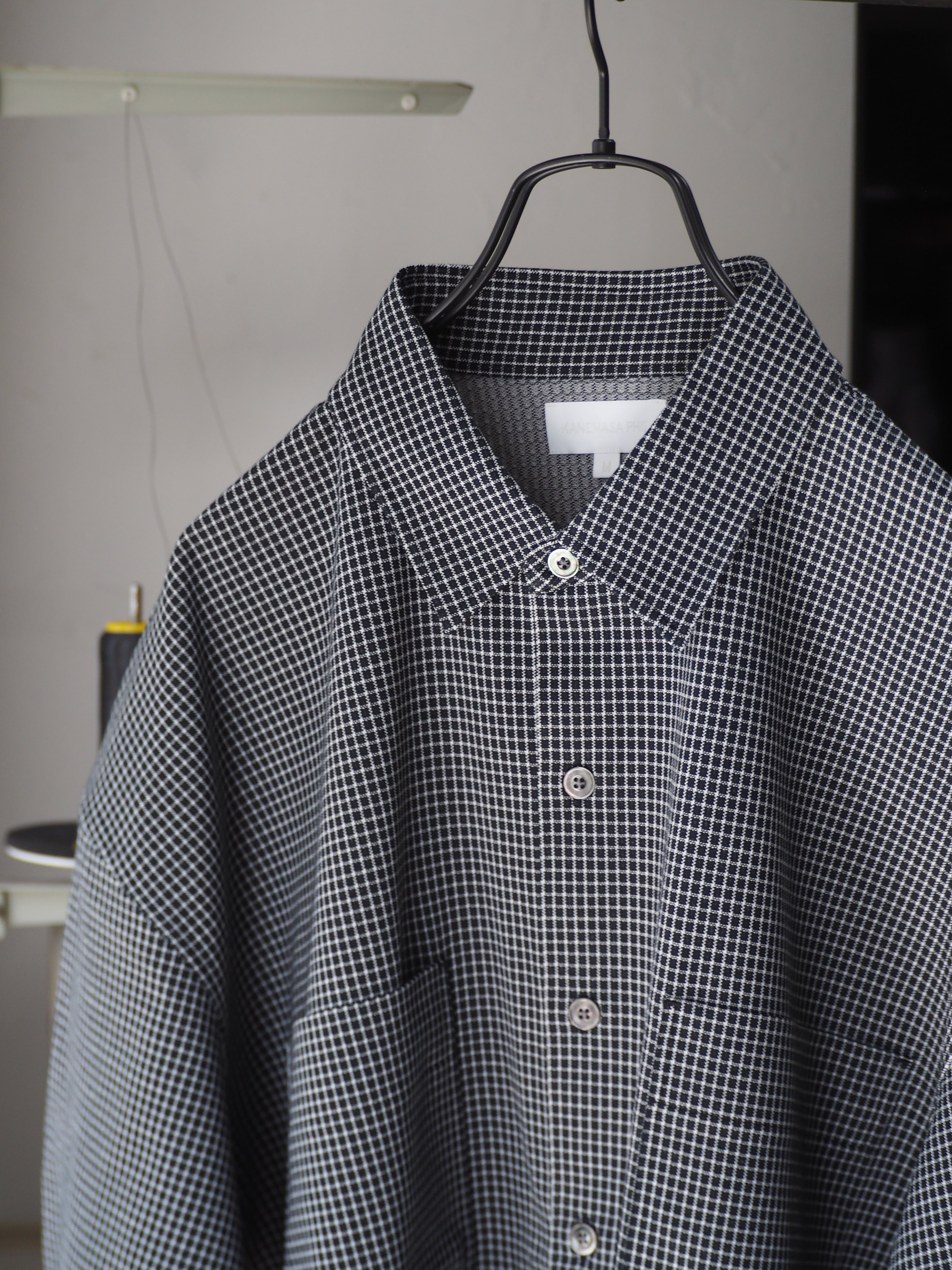 KANEMASA PHIL. 36G Check Balise SS Shirt(BLACK) | novastore(ノヴァ