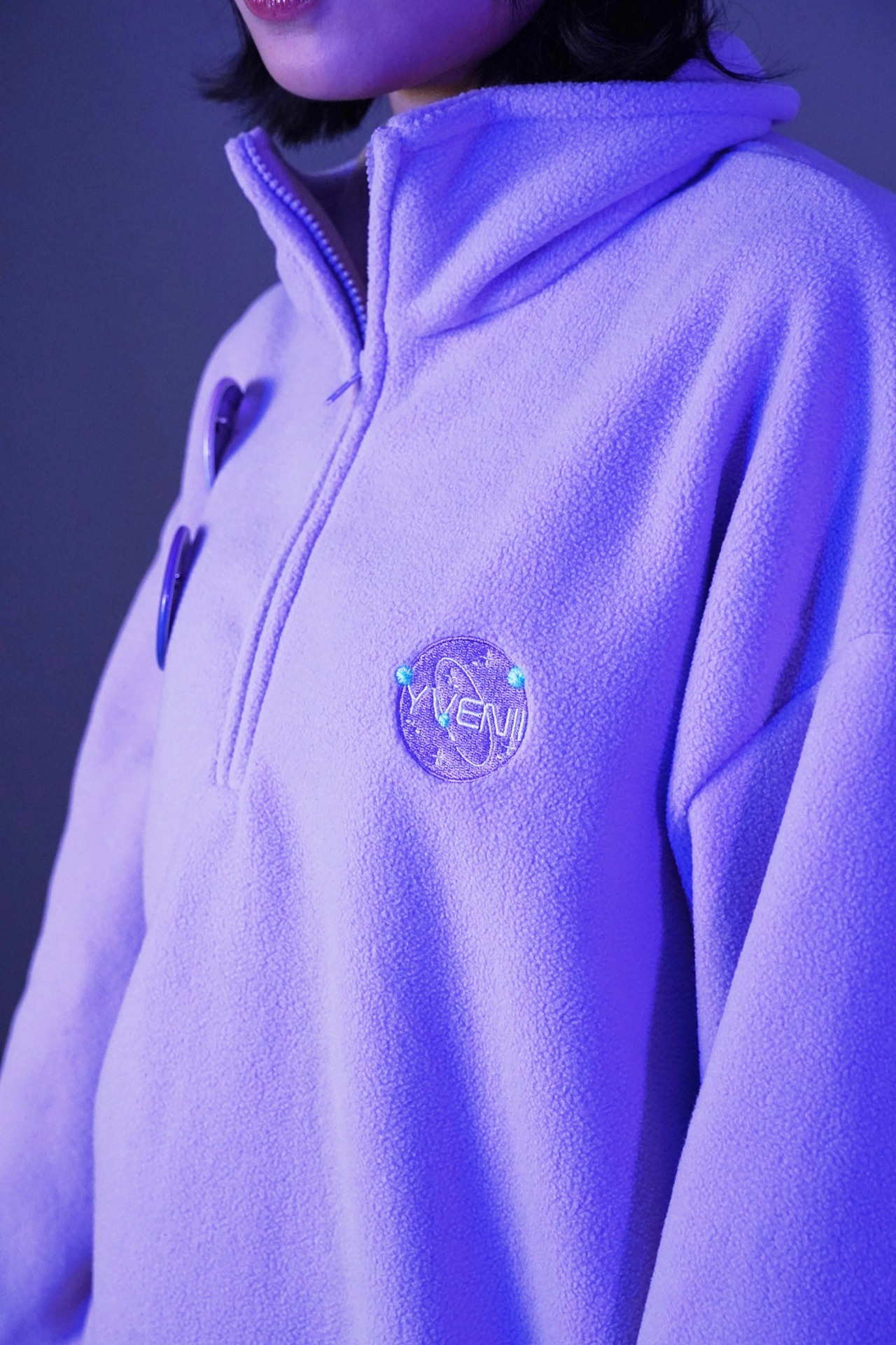 ∴ over the moon Half zip / purple