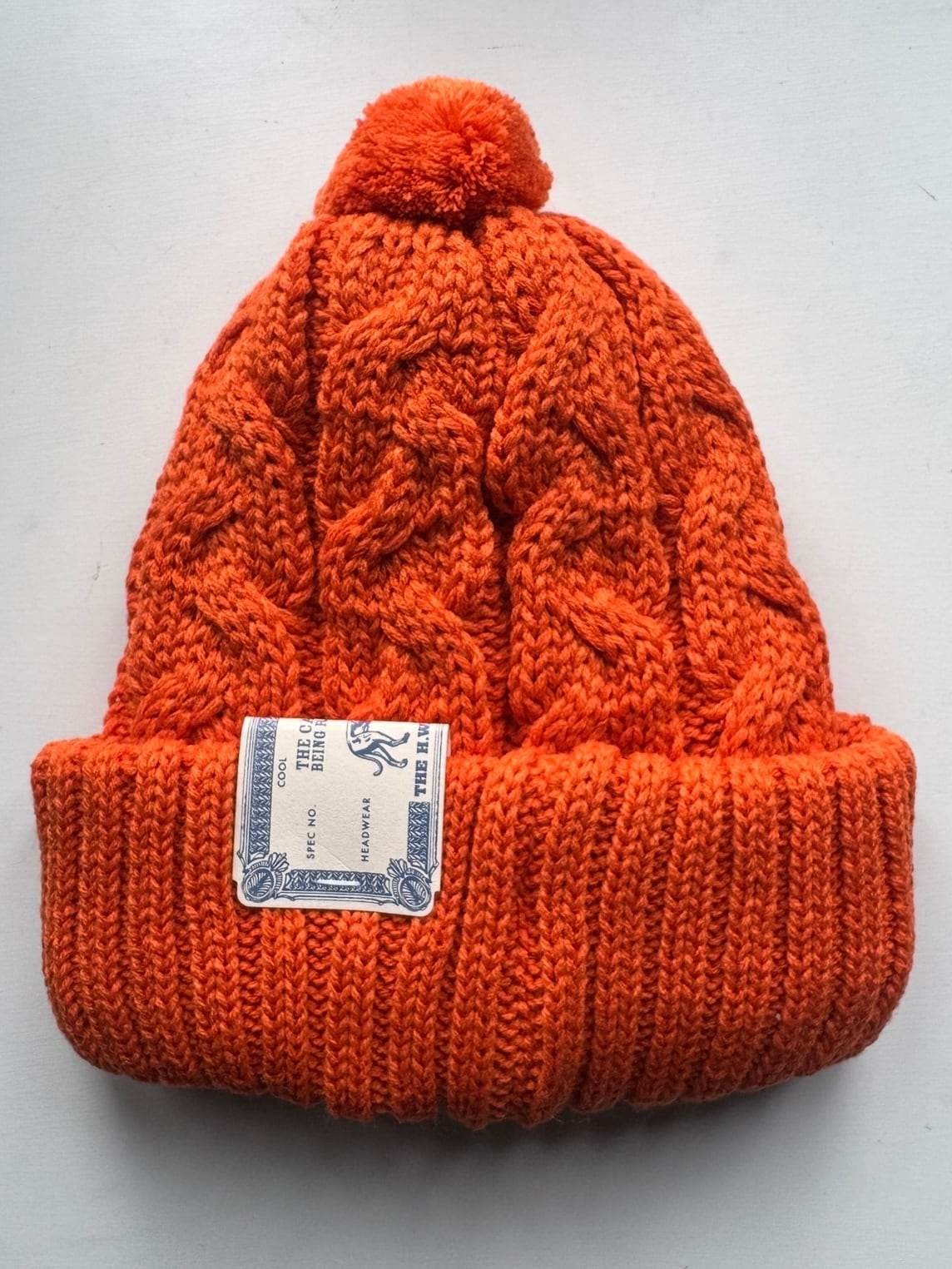 THE H.W.DOG&CO BIG CABLE KNIT -(ORANGE) D-01107 | TiL (ティル）