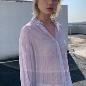 Crinkle Sheer Blouse F0618