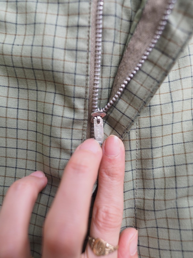 1970’s Vintage Check Slacks Pants Aluminum Zip／W27