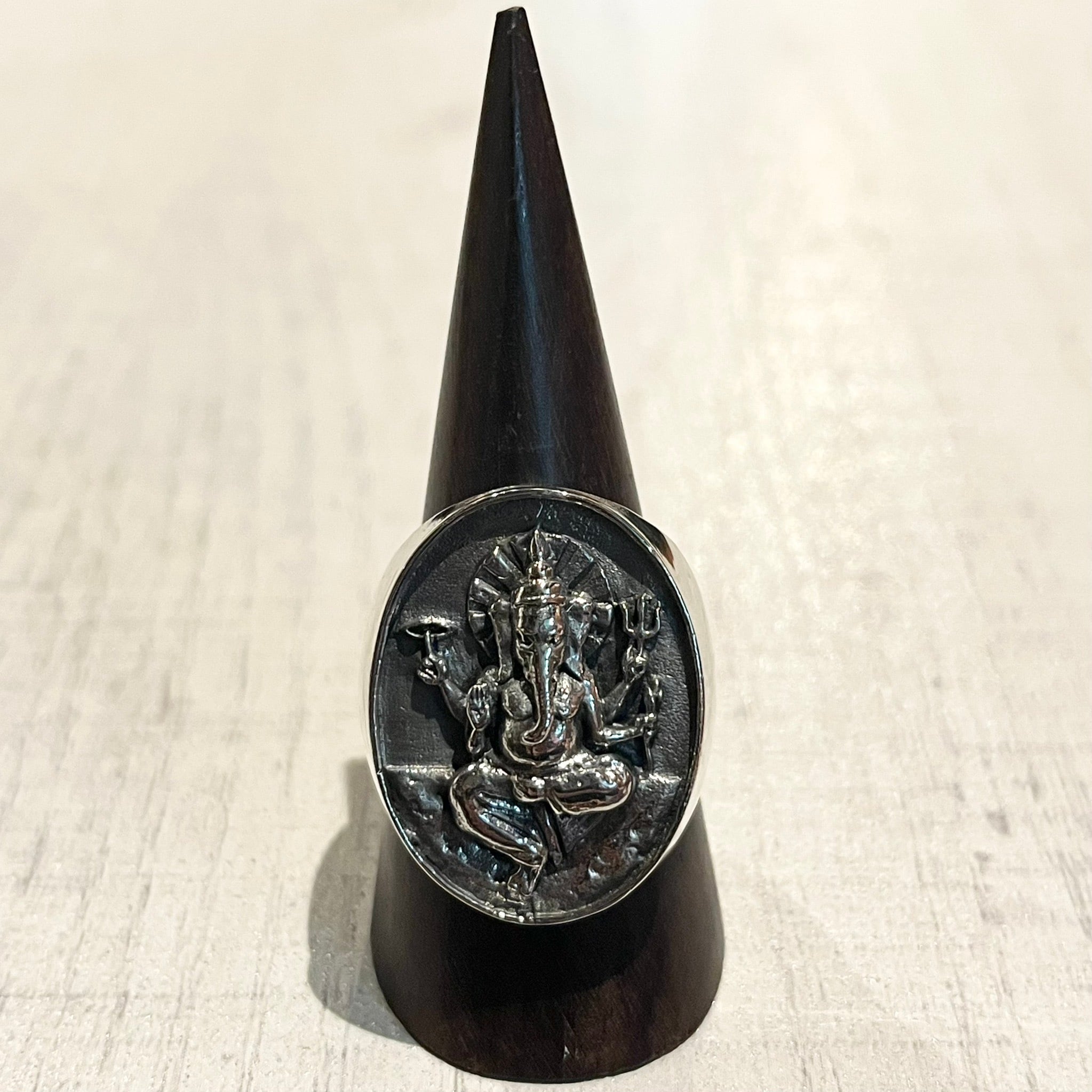INDIAN GOD GANESHA MOTIF RING -SILVER925- ガネーシャリング