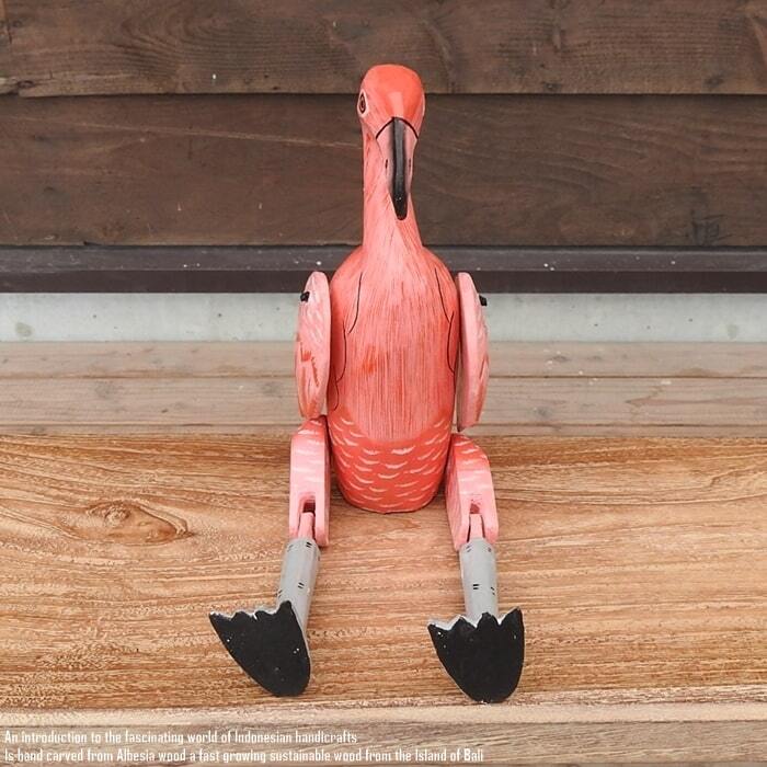 訳あり】バリ島木彫りフラミンゴh95cm 通常13,200円がなんと！ 楽天