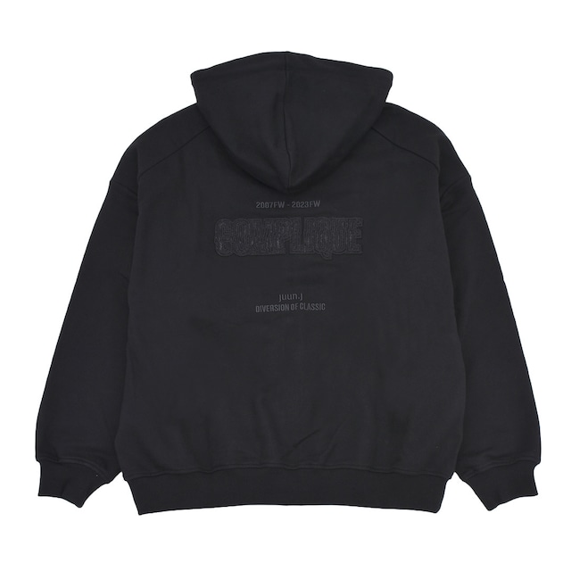 【JUUN.J】[Carry Over] Complique Aplique Zip-Up Hoodie(BLACK)