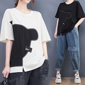 パッチワーク ゆったり Tシャツ 30200