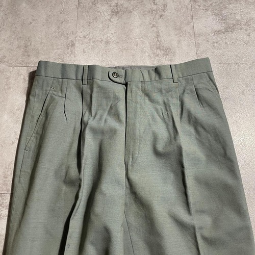 80s Dior Monsieur スラックス グリーン 日本製 【W32】 詳細写真7