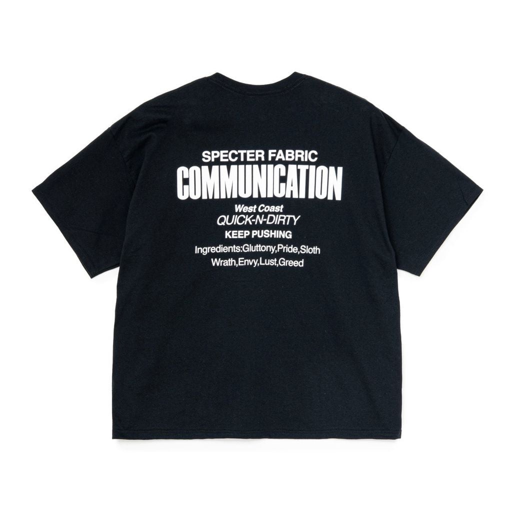 Specter Fabric Communication Tシャツ SPECTER FABRIC COMMUNICATION SFC QUICK-N-DIRTY Tee | MAROON WEBSTORE