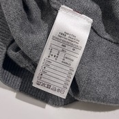 90s LACOSTE ラコステ Vネック ワンポイント刺繍 コットン ニット セーター 2/グレー系 メンズ