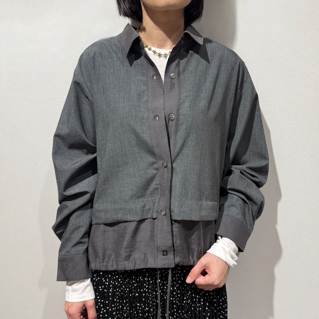 シアーリネンレイヤードシャツ