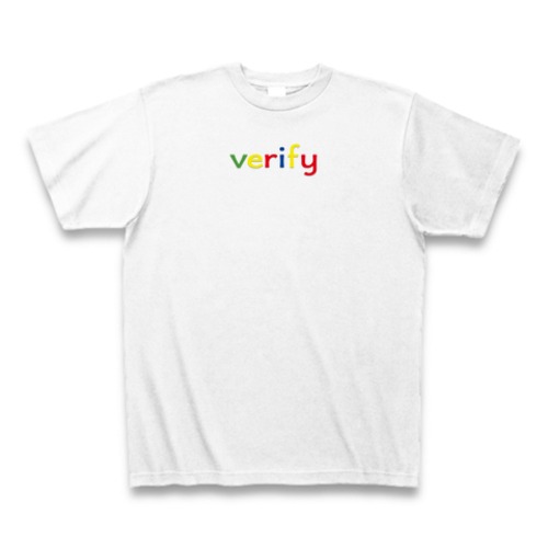 verify logo Tシャツ 白