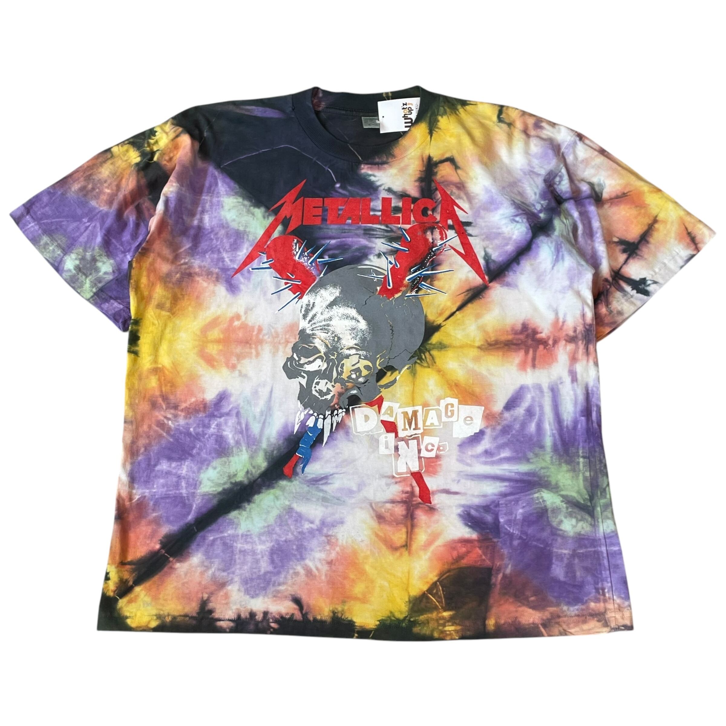 90s METALLICA "pushead skull" tie-dye T-shirt