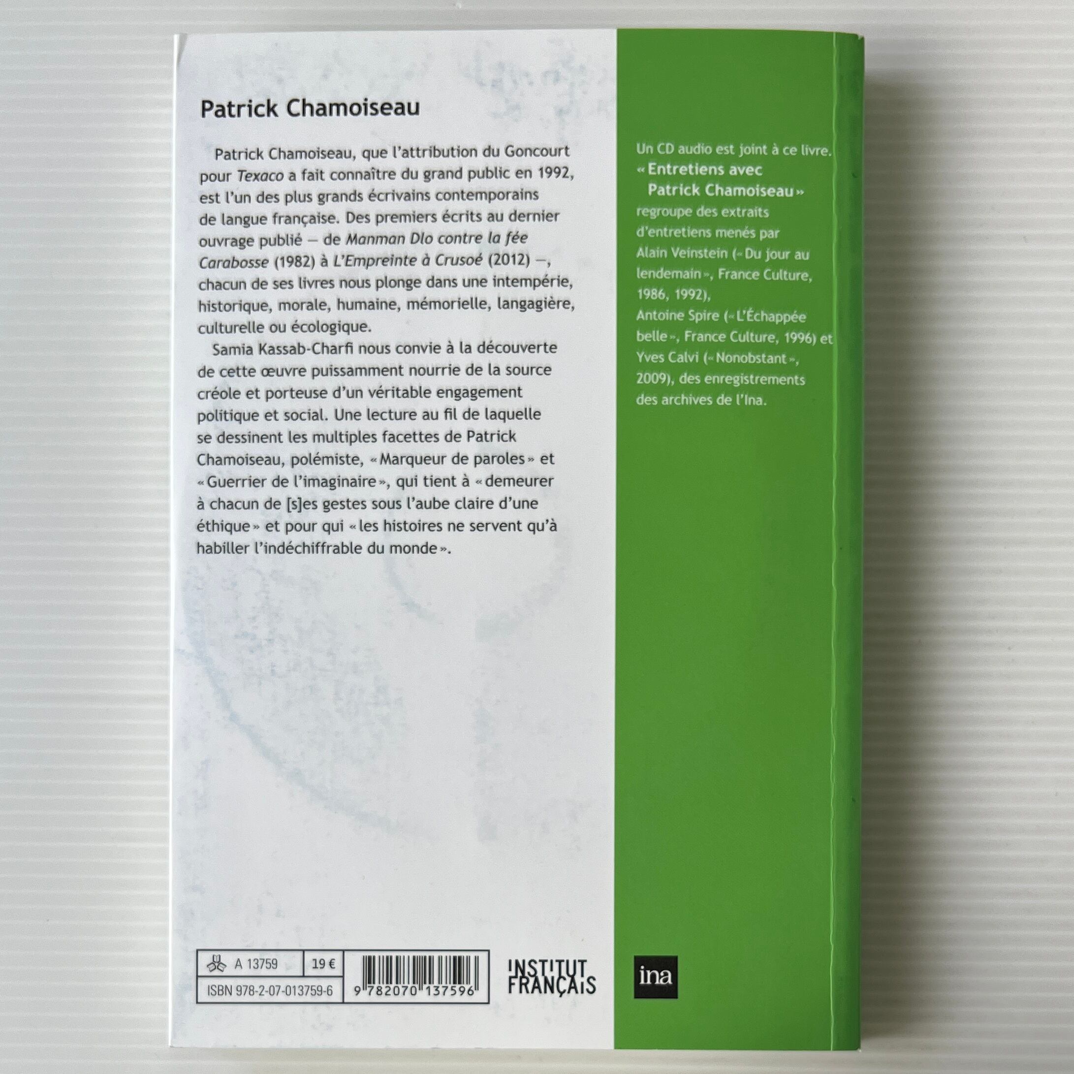Patrick Chamoiseau パトリック・シャモワゾー / Samia Kassab-Charfi / Institut Francais