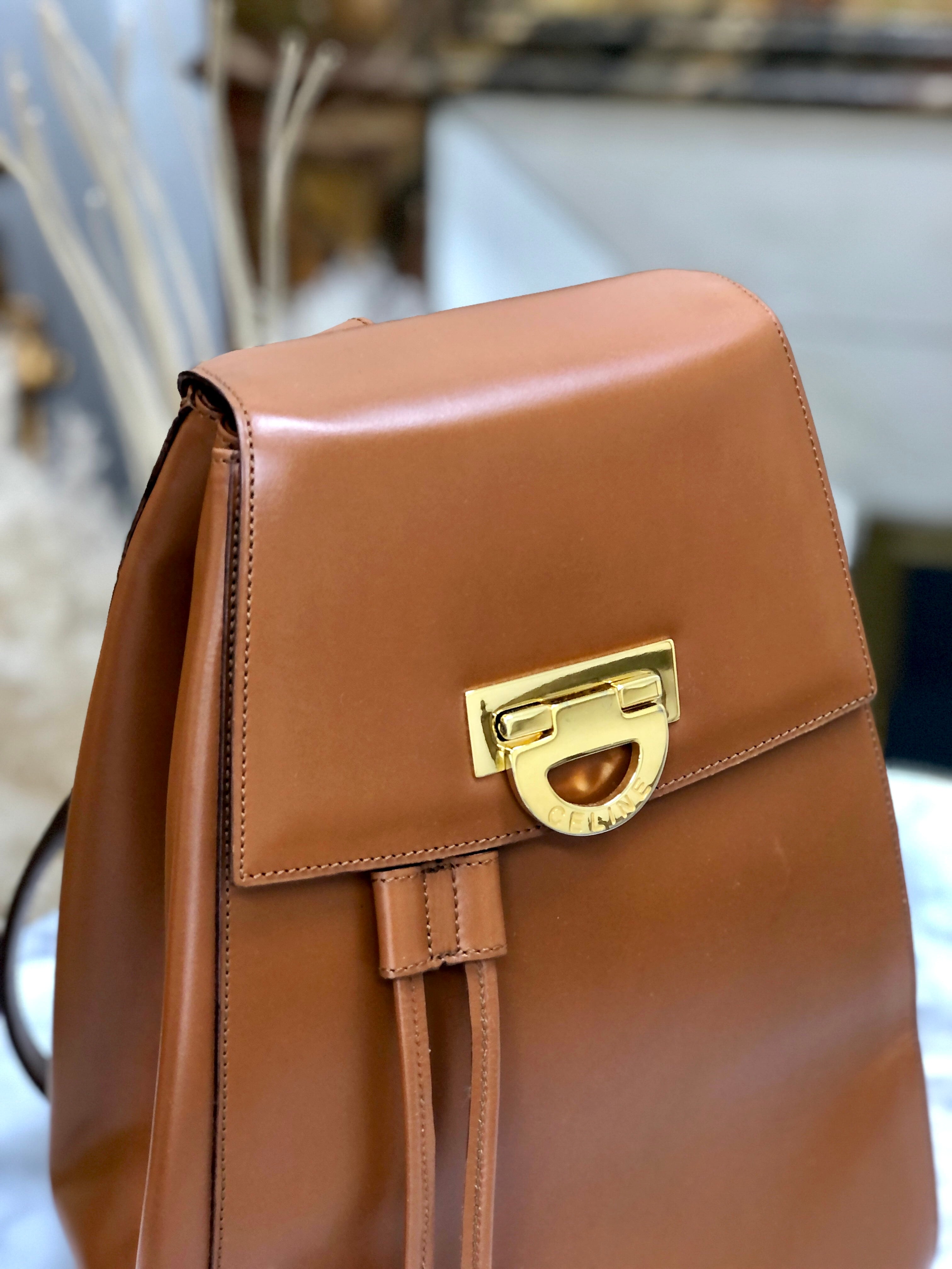 CELINE セリーヌ　ホースビット　レザー　バックパック　リュック　キャメル　vintage　ヴィンテージ　オールドセリーヌ　ryjh2m |  VintageShop solo powered by BASE