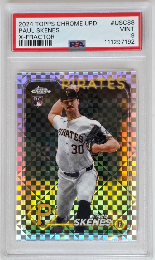 Paul Skenes X-Fractor 2024 Topps Chrome PSA 9
