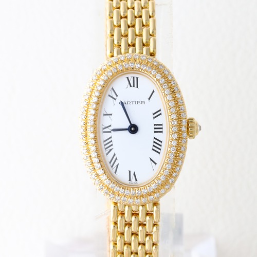 <正規修理済> カルティエ ベニュワール XS ゴールド ベゼル 純正 ダイヤモンド
