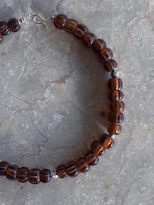 tay Original/Vintage Naga beads & Karen silver beads necklace (Brown)