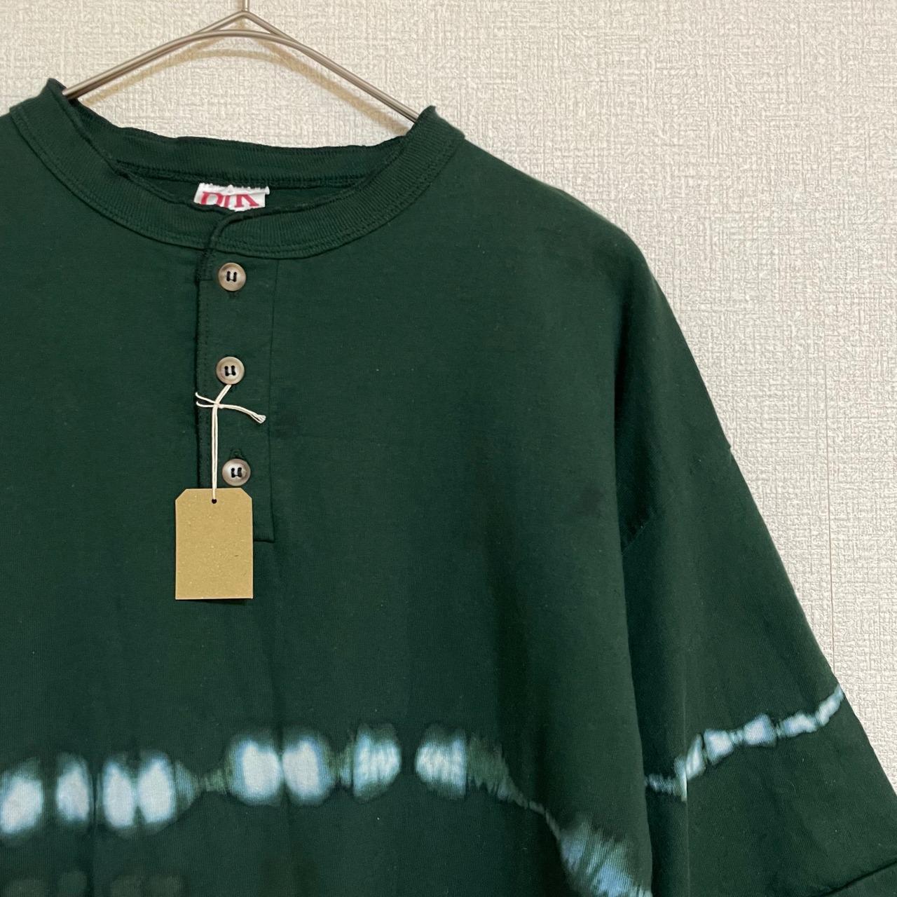 USA製　 D/K　ヘンリーネック　タイダイtシャツ