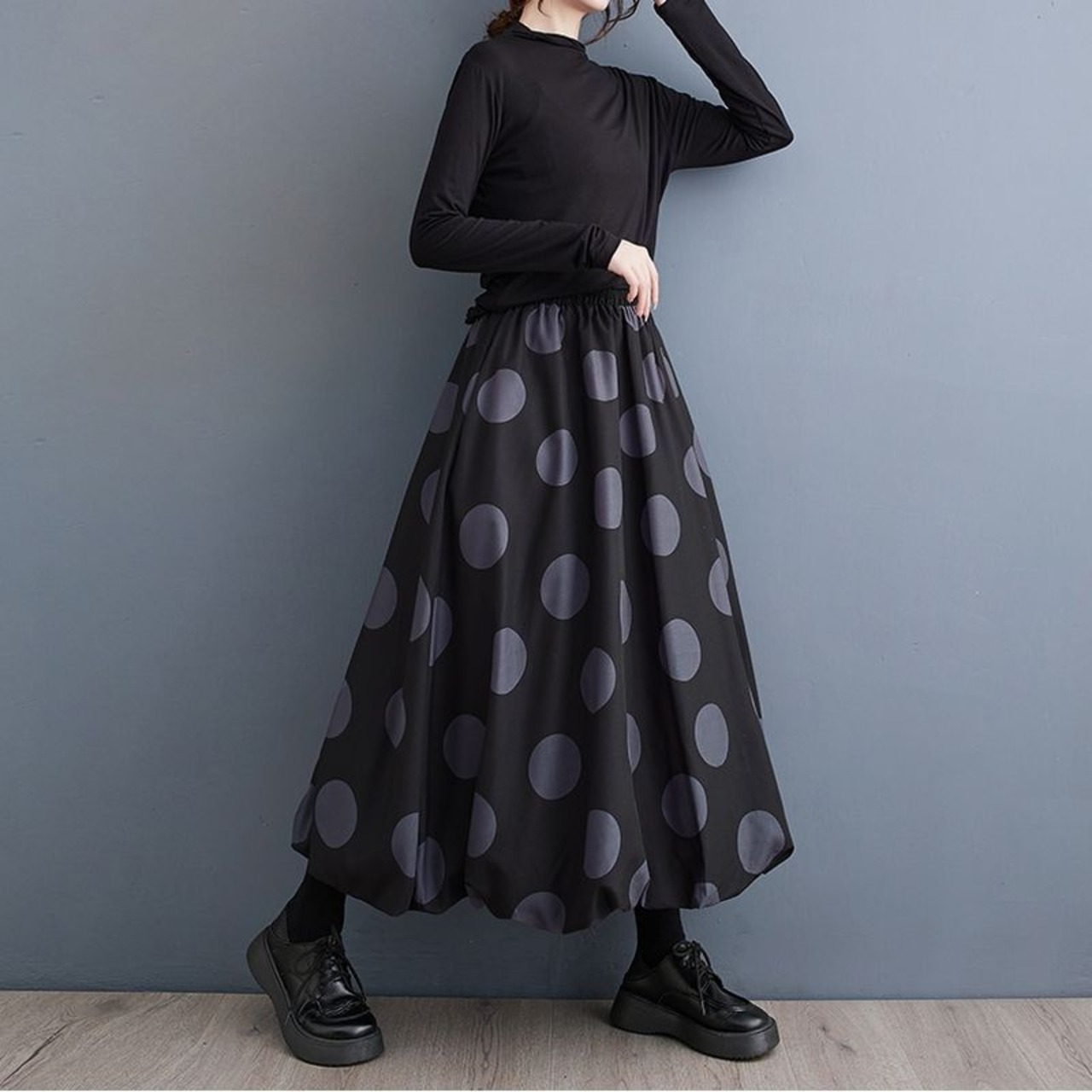 ポルカドット バルーン スカート 00125