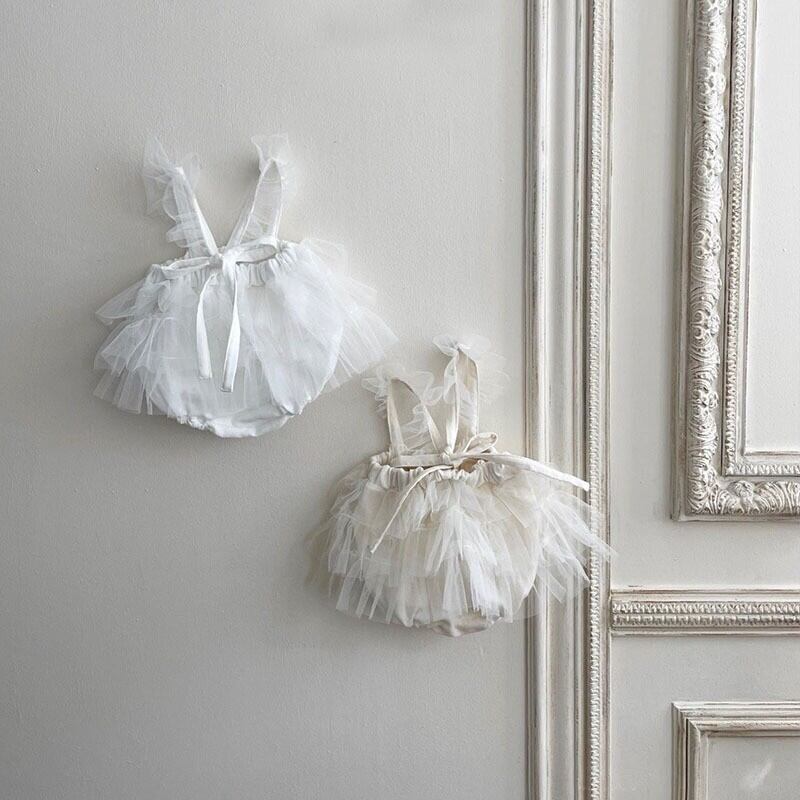 【BABY】韓国風 レースサロペット