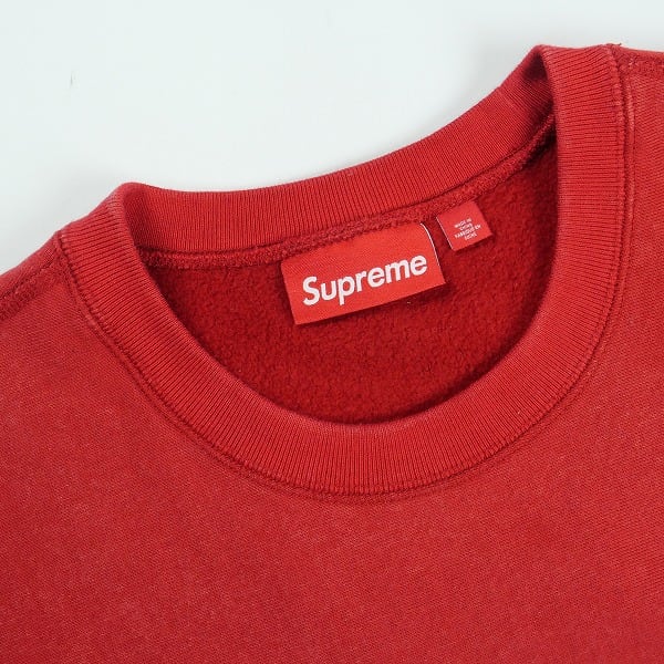 Supreme Washed Box Logo Crewneck 赤 XL Supreme Washed Box Logo Crewneck 赤xl