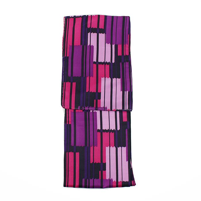 kimono 小紋 洗える着物 モダン レトロ 紫 ピンク 袷 カジュアル 冬 秋