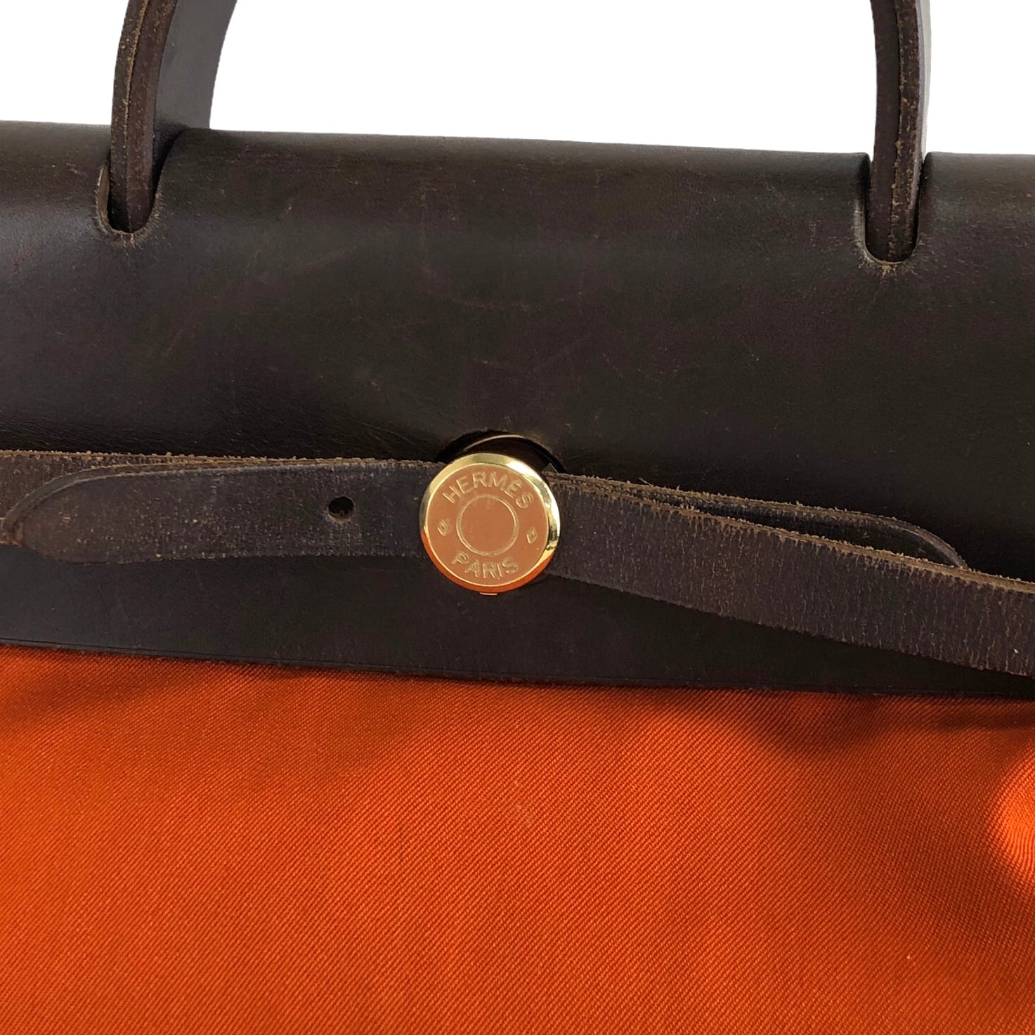 HERMES エルメス エールバッグアド レザー バックパック オレンジ