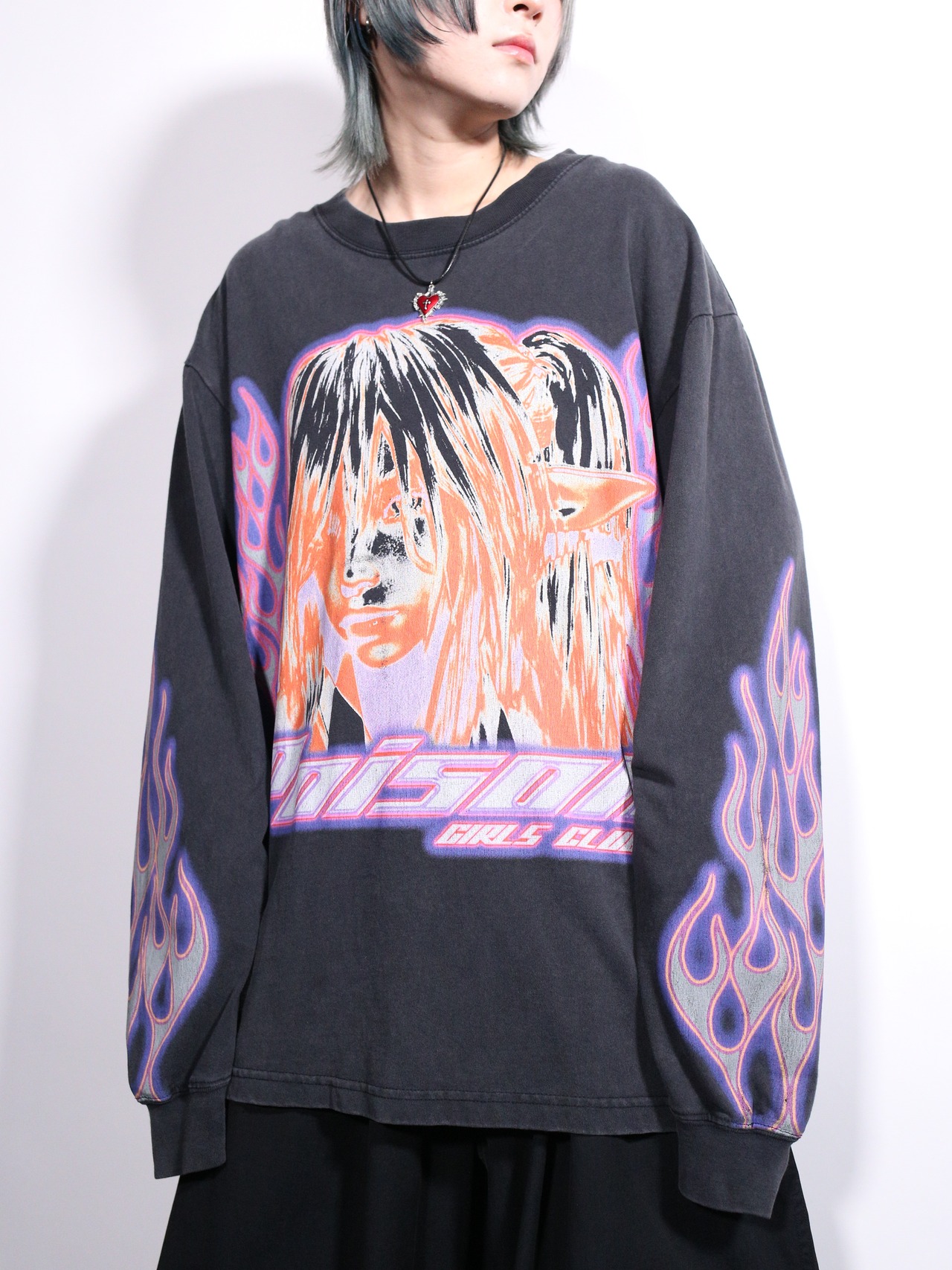 poison girl graphic oversize l/s tee - 2