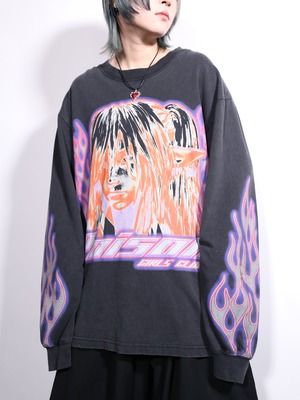 poison girl graphic oversize l/s tee