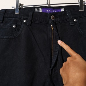 美品 34×30 USA 97年 Baggy Silvertab Levi’s ブラックデニムパンツ リーバイス シルバータブ